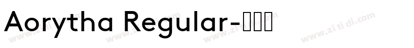 Aorytha Regular字体转换